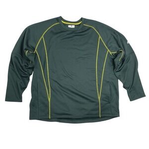 Majestic Athletic Long Sleeve Pullover Performance Heavy Shirt Mens 2XL Green
